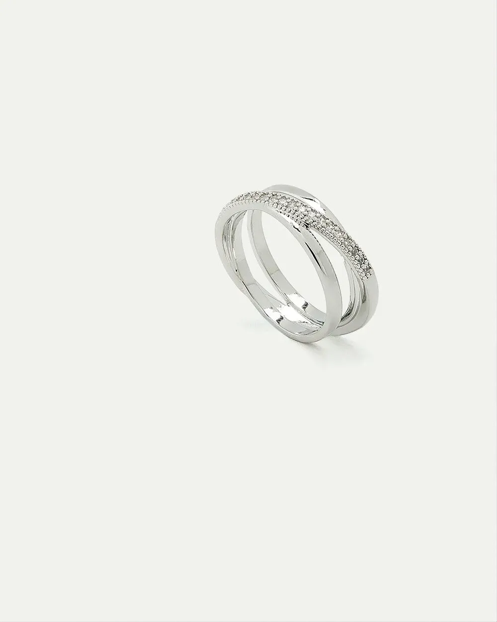 Crossover Ring with Rhinestones sold by Reitmans product image thumbnail 3