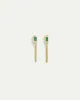Stud Earrings with Green Stones and Chains sold by Reitmans