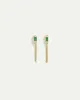 Stud Earrings with Green Stones and Chains sold by Reitmans