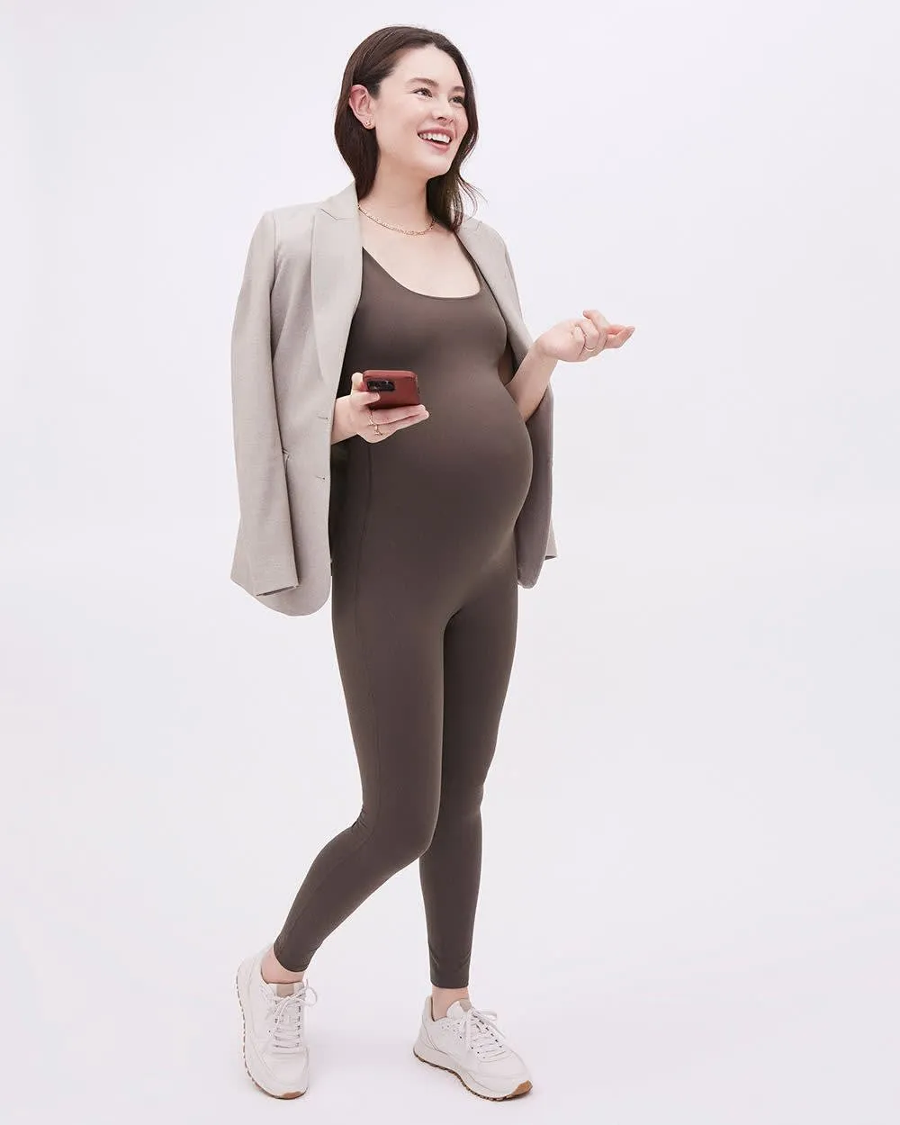 Soft Touch Long Bodycon Jumpsuit - Thyme Maternity sold by Reitmans product image thumbnail 4