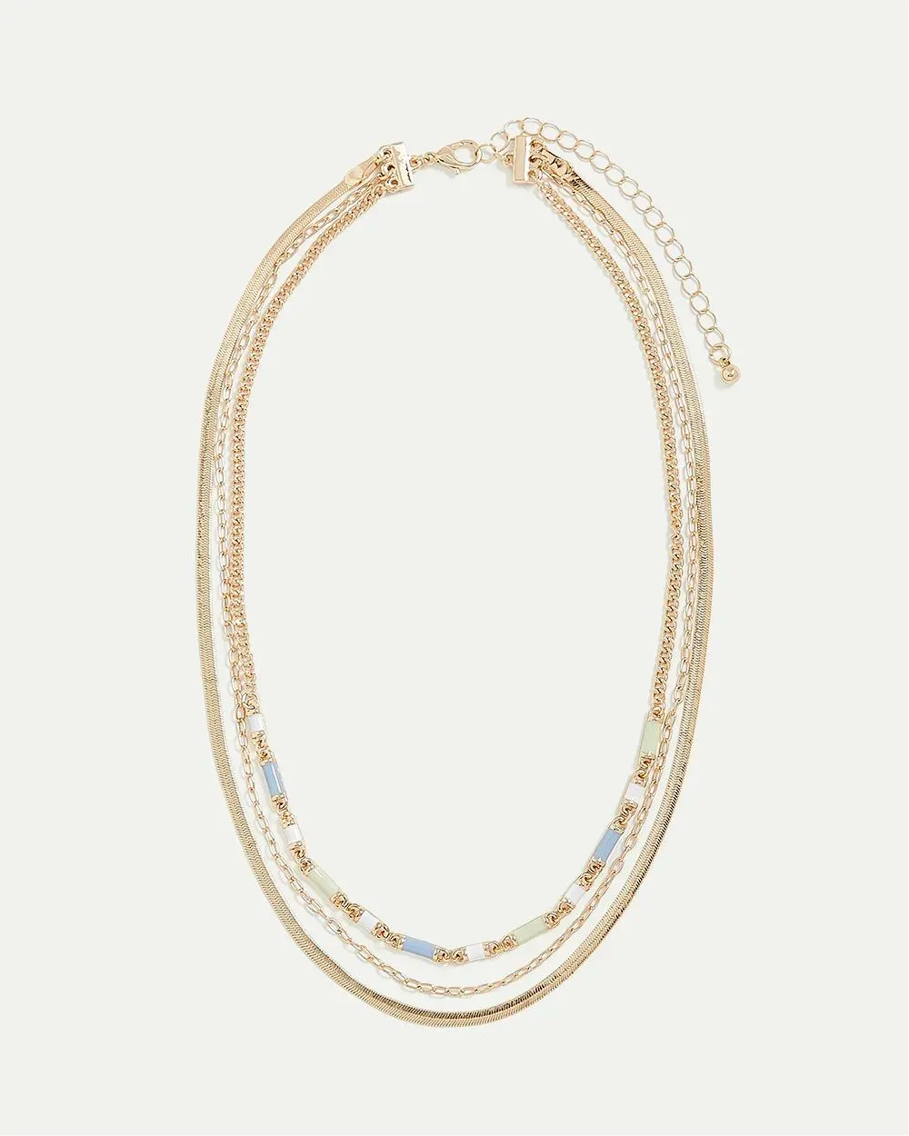 Multi-Chain Short Necklace with Enamel sold by Reitmans product image thumbnail 3