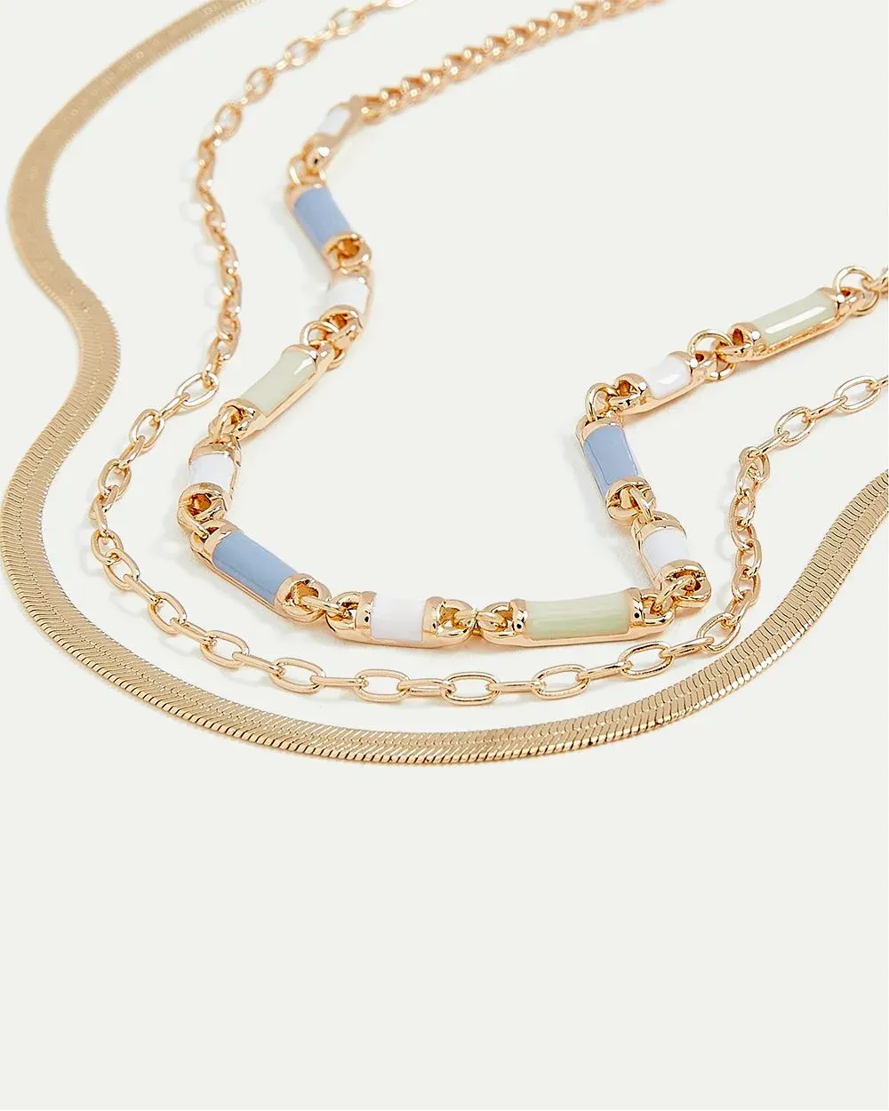 Multi-Chain Short Necklace with Enamel sold by Reitmans product image thumbnail 4