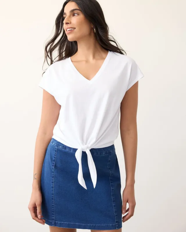 Extended-Sleeve Tee with Tie at Waist sold by Reitmans