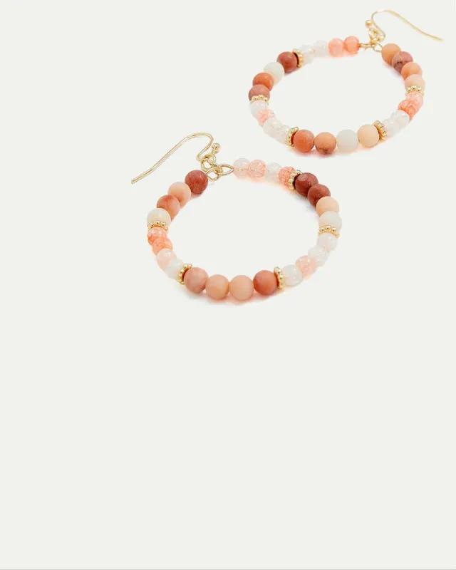 Studs with Beaded Hoop Pendants sold by Reitmans
