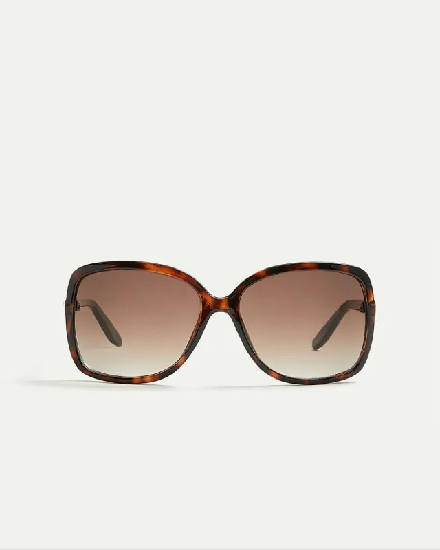 Tortoise Large Square Sunglasses sold by Reitmans