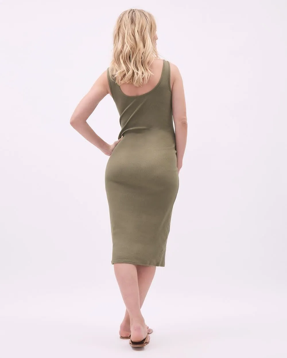 Sleeveless Ribbed Midi Dress - Thyme Maternity sold by Reitmans product image thumbnail 3