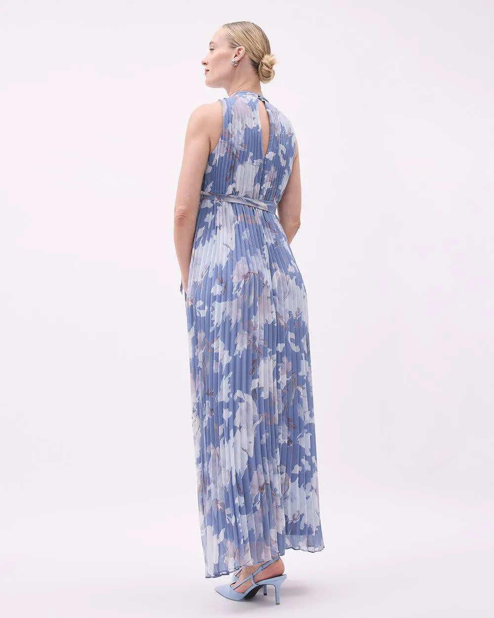 Sleeveless Maxi Cocktail Dress with Floral Print - Thyme Maternity sold by Reitmans product image thumbnail 3