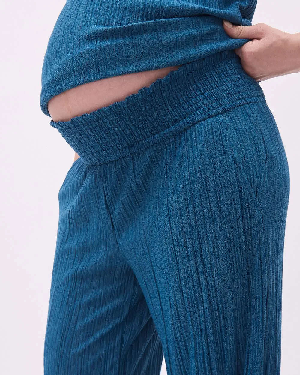 Wide-Leg Pleated Pants - Thyme Maternity sold by Reitmans product image thumbnail 4