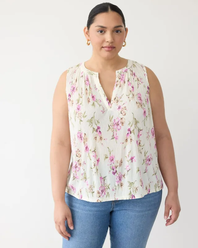 Split-Neck Tank sold by Reitmans