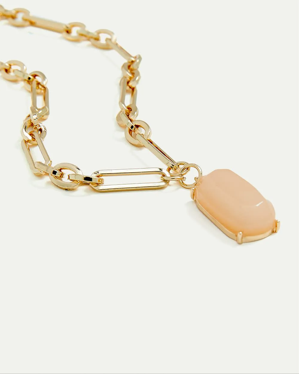 Short Necklace with Large Stone Pendant sold by Reitmans