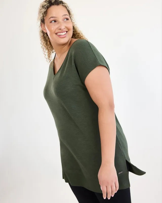 Extended-Sleeve French Terry Tunic - Hyba sold by Reitmans