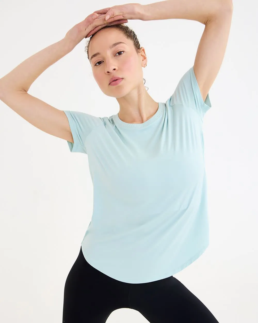 Short-Sleeve Crew-Neck Tee - Dry Lux Hyba Essentials sold by Reitmans