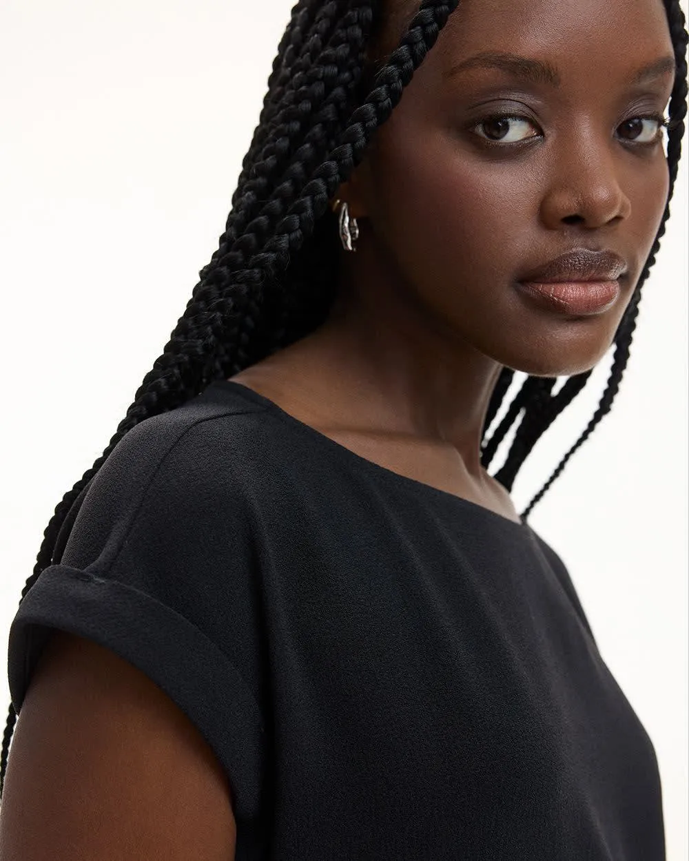 Short-Sleeve Midi Dress with Wrap Detail sold by Reitmans product image thumbnail 5