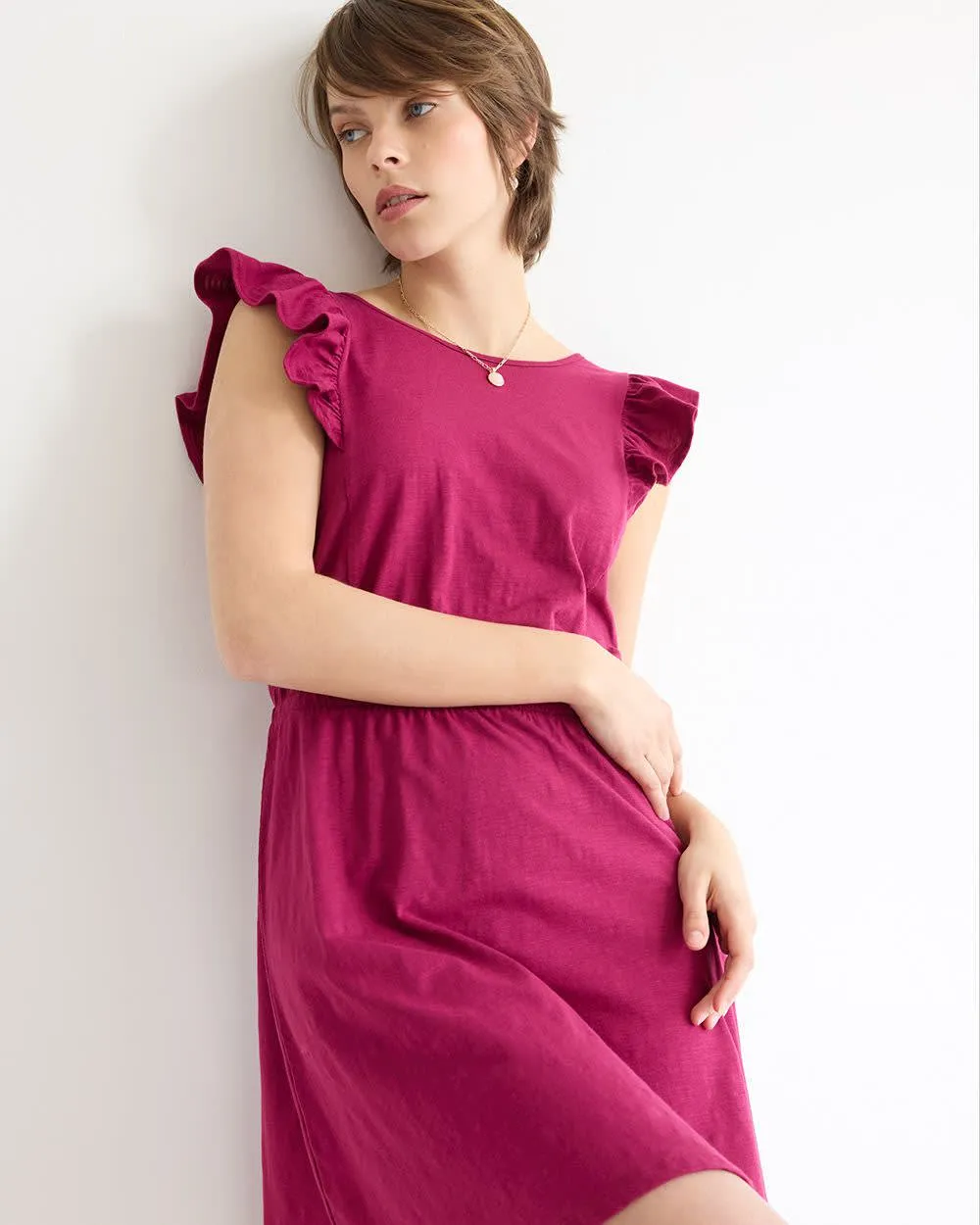 Sleeveless Tiered Dress with Ruffled Details sold by Reitmans