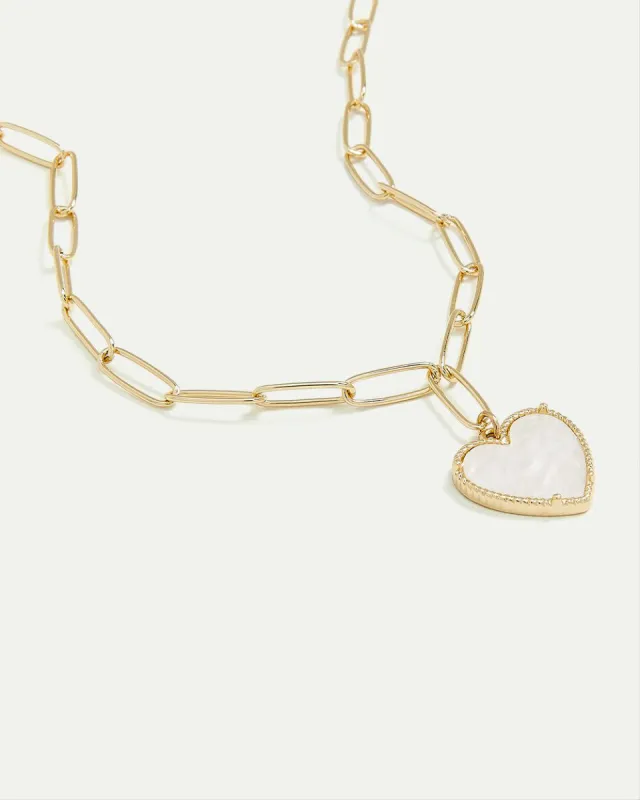 Short Necklace with Heart Pendant sold by Reitmans
