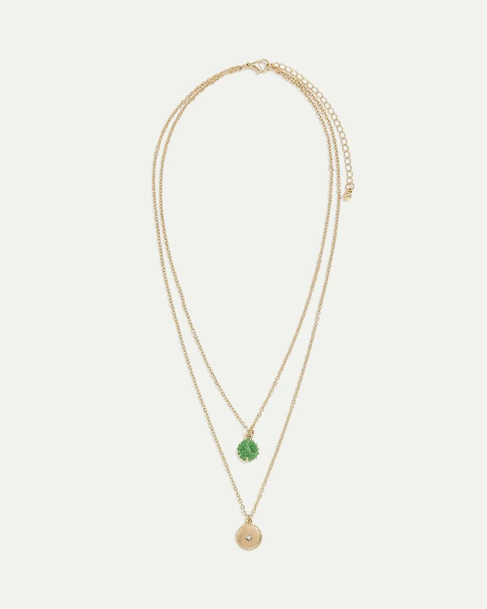 Double-Chain Short Necklace with Woven Pendants sold by Reitmans product image thumbnail 2