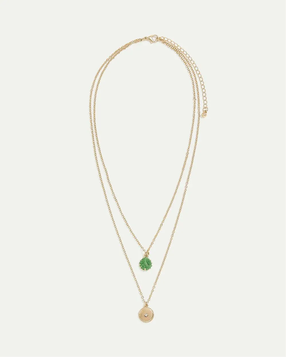 Double-Chain Short Necklace with Woven Pendants sold by Reitmans product image thumbnail 4