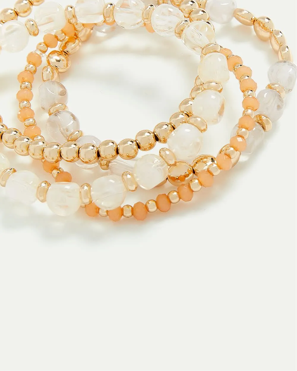 Beaded Elastic Bracelets - Set of 4 sold by Reitmans