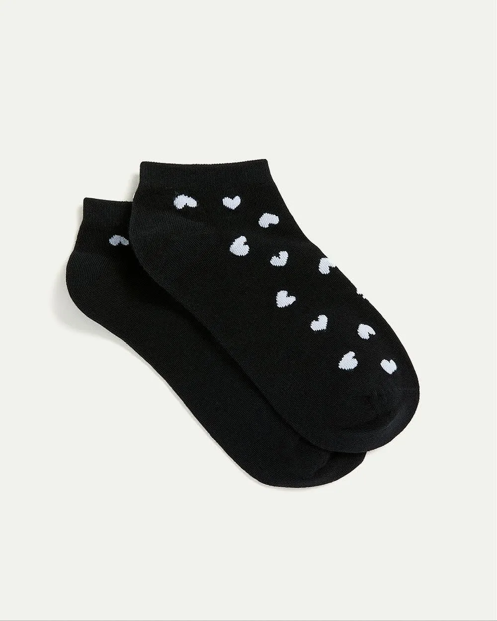 Cotton Anklet Socks with Hearts sold by Reitmans