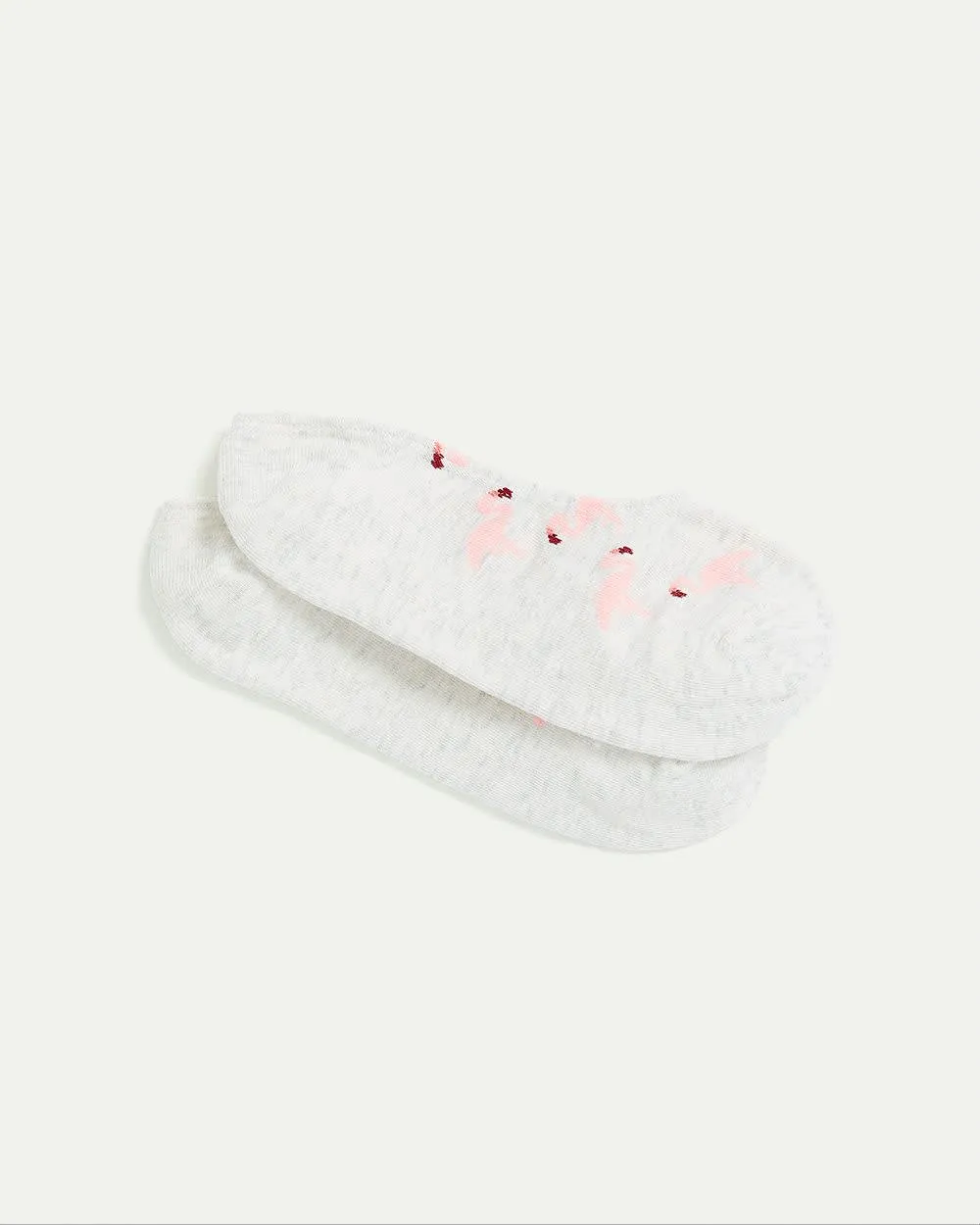 No-Show Cotton Socks with Flamingos sold by Reitmans