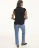 Short-Flutter-Sleeve Split-Neck Crochet Top sold by Reitmans