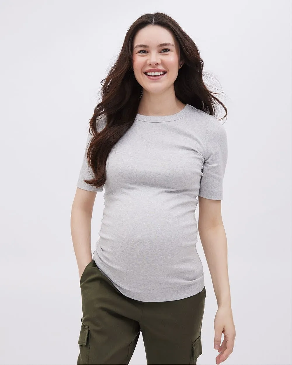 Short-Sleeve Crew-Neck Top - Thyme Maternity sold by Reitmans product image thumbnail 4