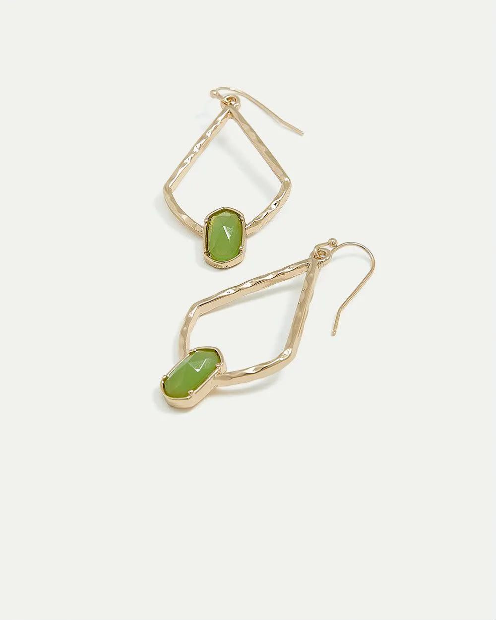 Triangle Pendant Earrings with Oval Stones sold by Reitmans