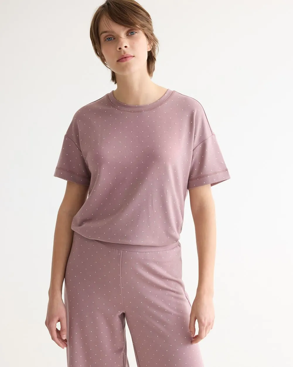 Short-Sleeve French Terry Pyjama Top - R Line sold by Reitmans product image thumbnail 3