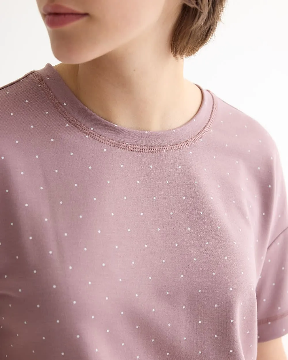 Short-Sleeve French Terry Pyjama Top - R Line sold by Reitmans product image thumbnail 4