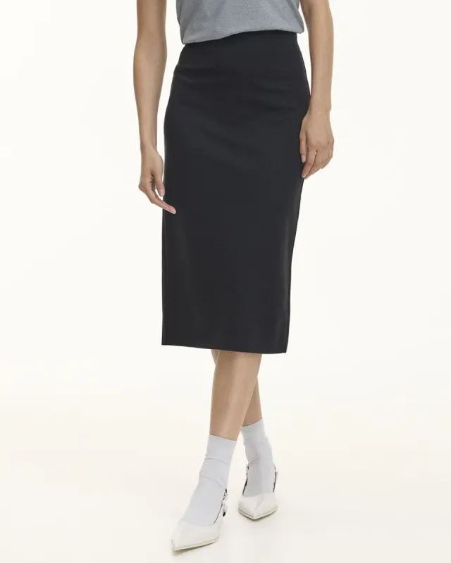 Midi Skirt with Back Slit - The Modern Stretch (R) sold by Reitmans