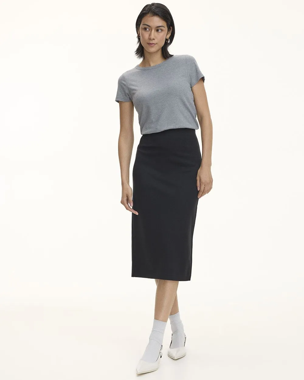 Midi Skirt with Back Slit - The Modern Stretch (R) sold by Reitmans product image thumbnail 3
