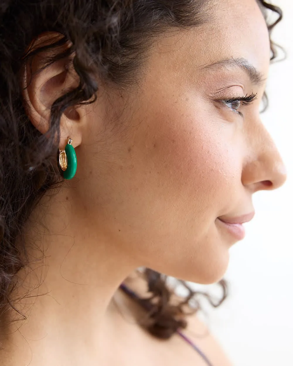 Chunky Hoops with Enamel sold by Reitmans
