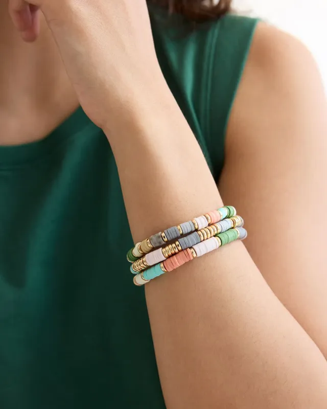 Elastic Bracelets with Rubber Chips - Set of 3 sold by Reitmans