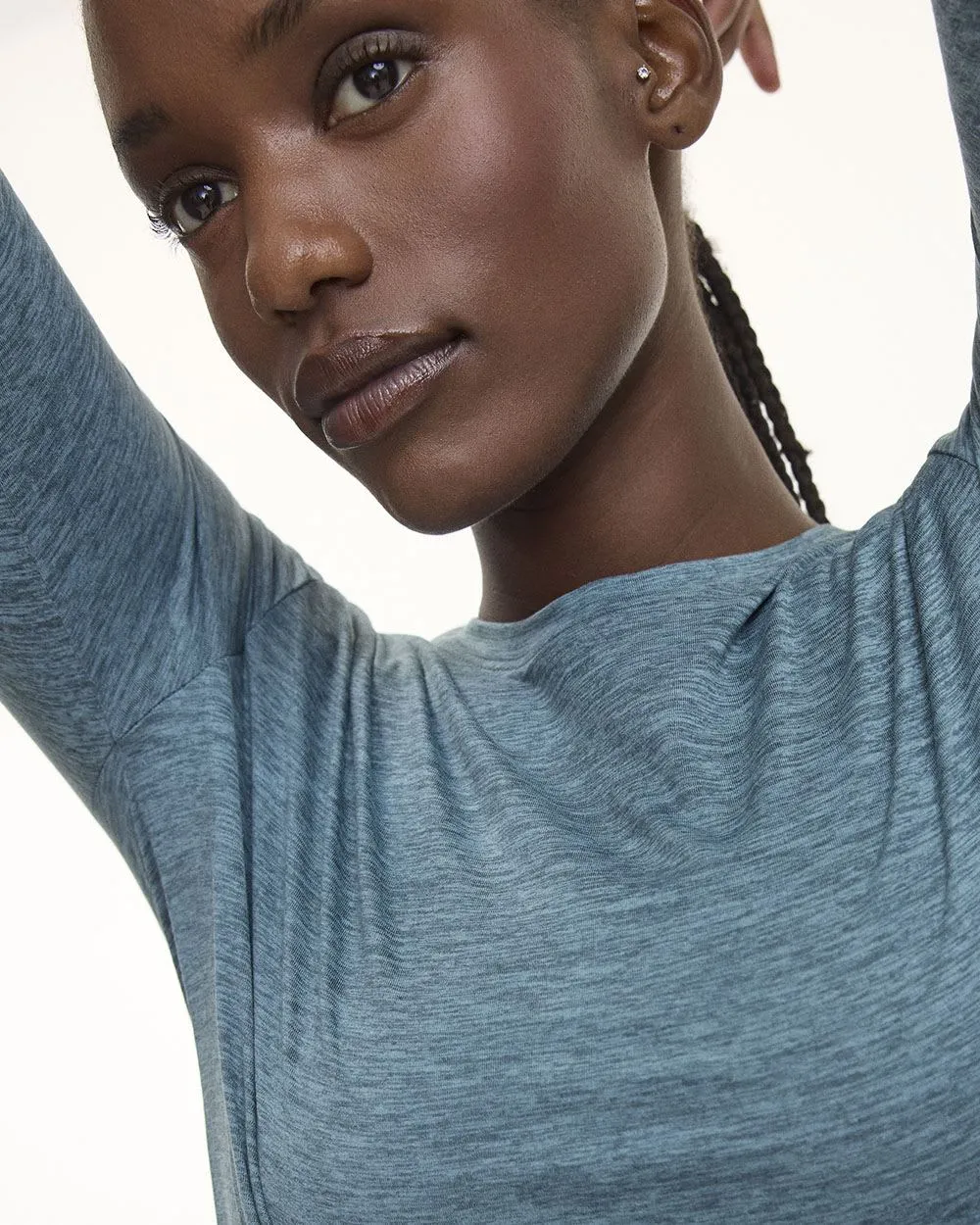 Long-Sleeve Crew-Neck Tee - Dry Lux Hyba Essentials sold by Reitmans product image thumbnail 4