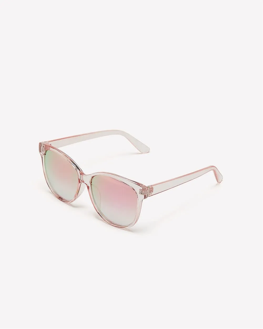 Clear-Framed Sunglasses with Mirrored Lenses sold by Reitmans product image thumbnail 3