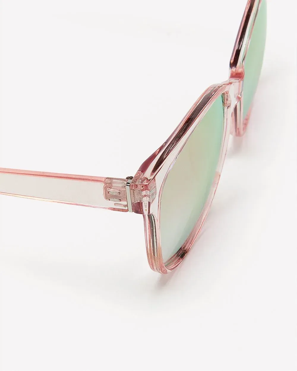 Clear-Framed Sunglasses with Mirrored Lenses sold by Reitmans product image thumbnail 5