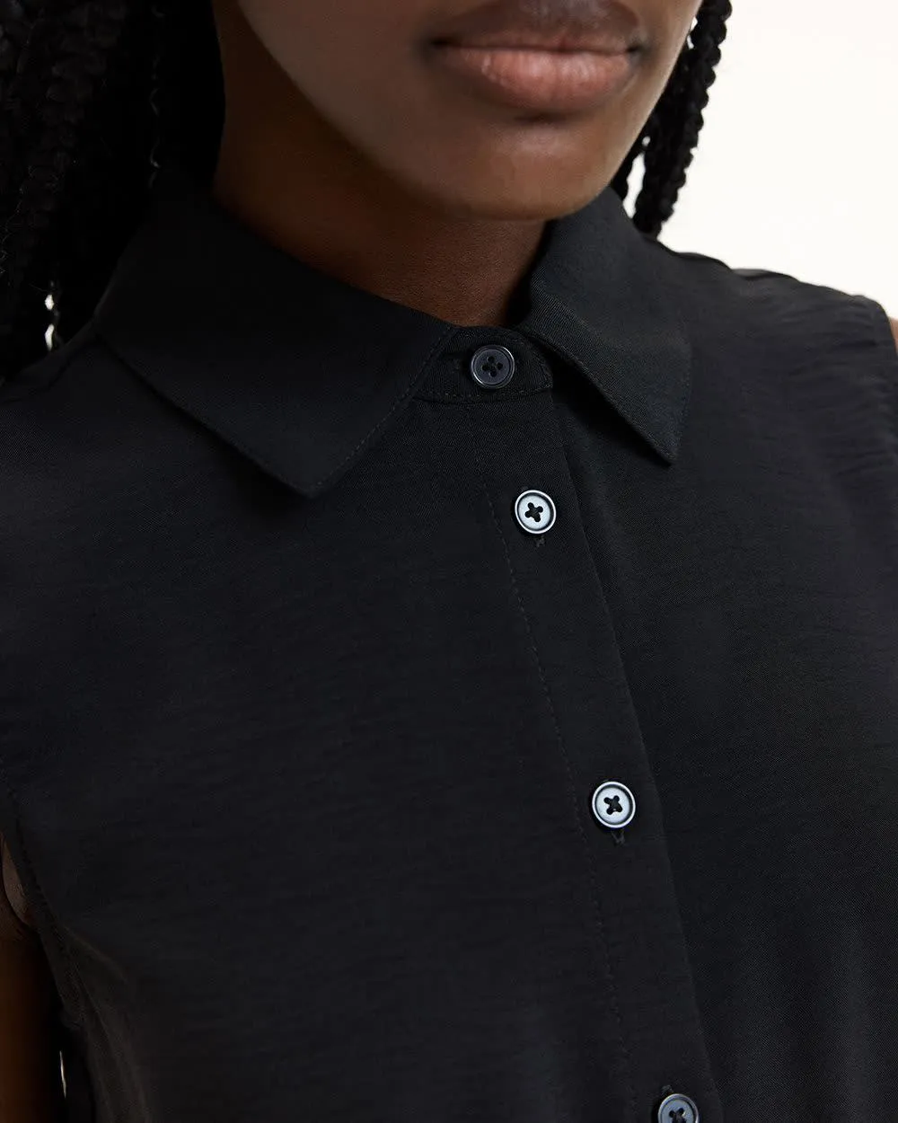 Straight-Leg Sleeveless Jumpsuit with Shirt Collar sold by Reitmans product image thumbnail 5