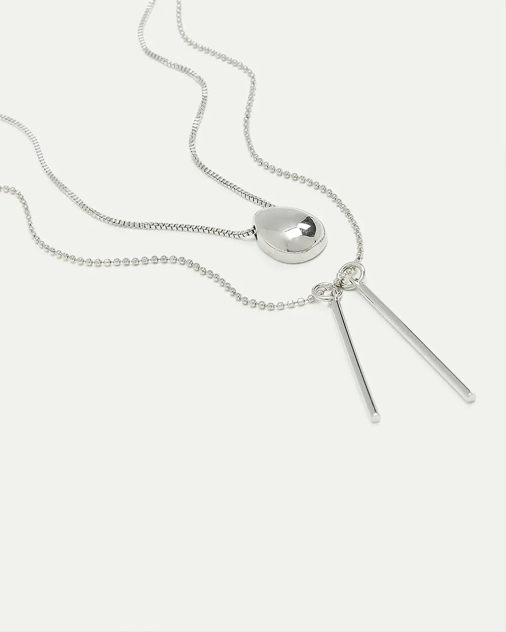 Short Necklace with Baguette Pendant sold by Reitmans product image thumbnail 3