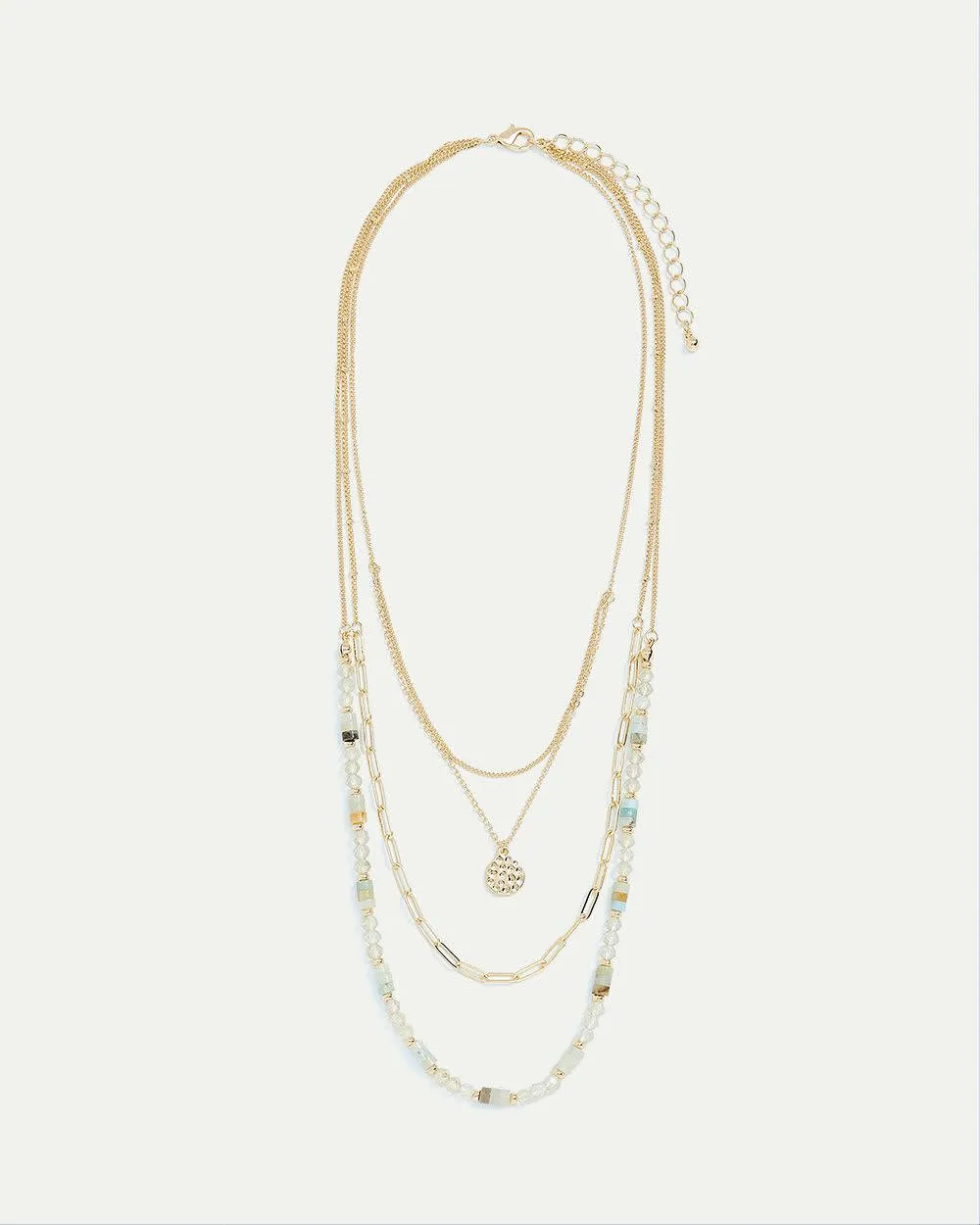 Multi-Chain Necklace with Pastel Beads sold by Reitmans product image thumbnail 3