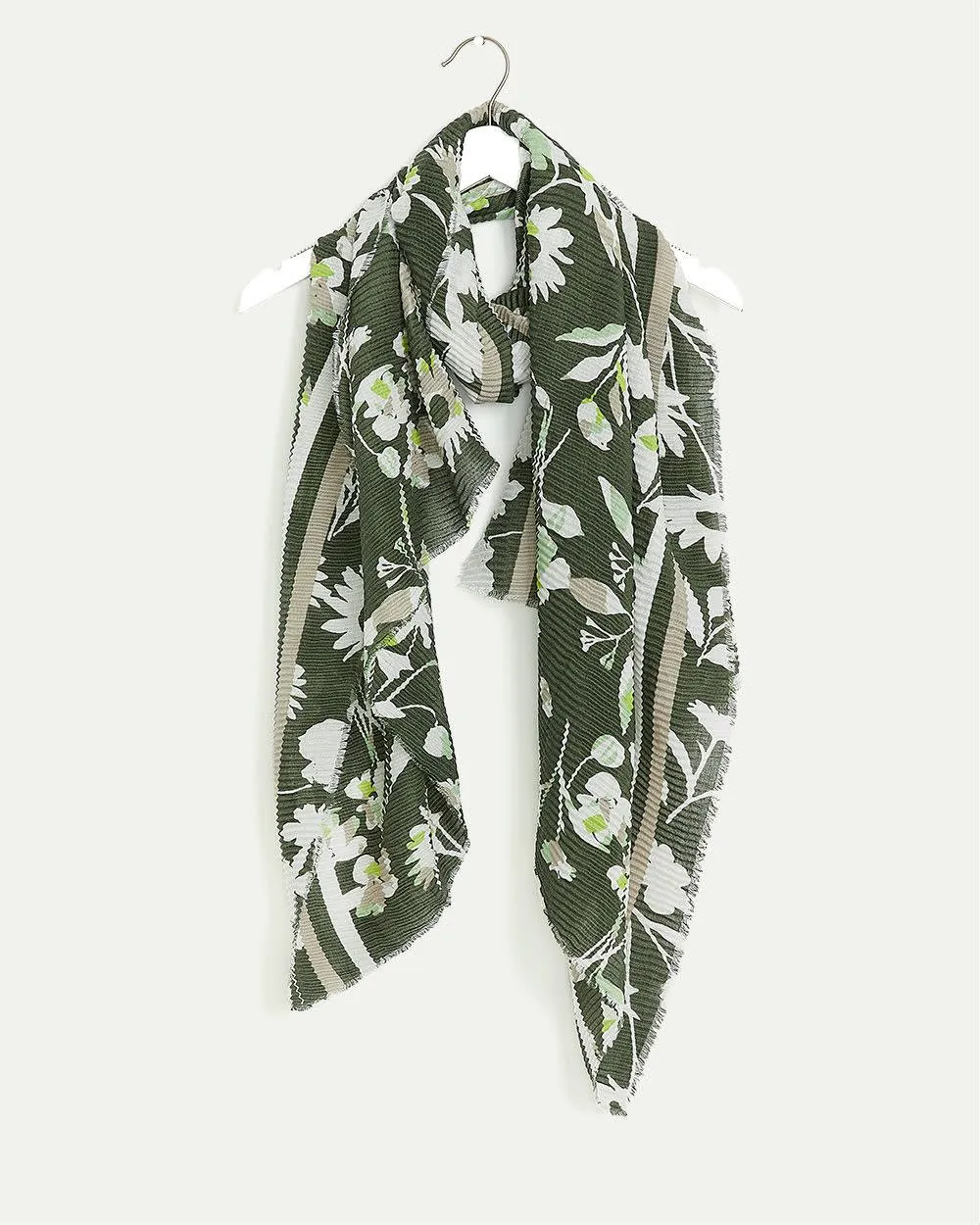 Pleated Scarf with Floral Pattern sold by Reitmans
