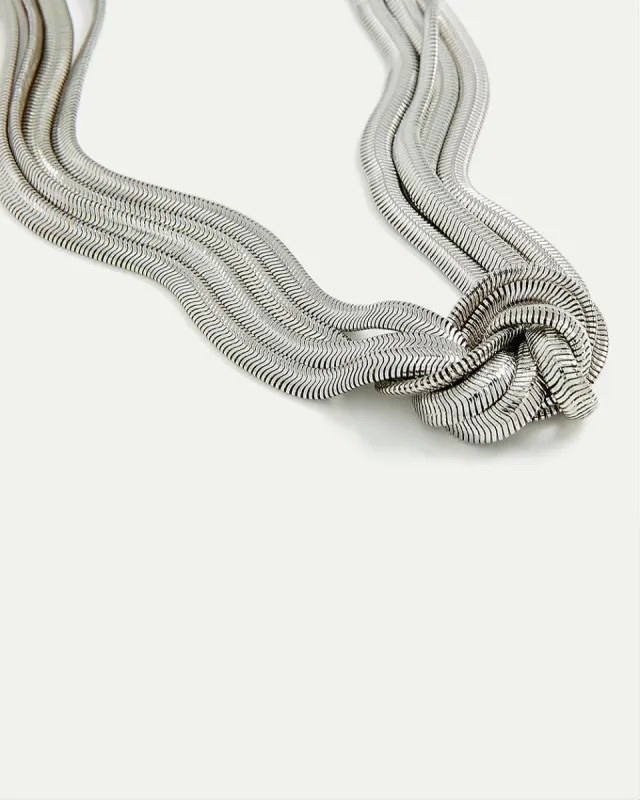 Short Necklace with Knotted Herringbone Chains sold by Reitmans