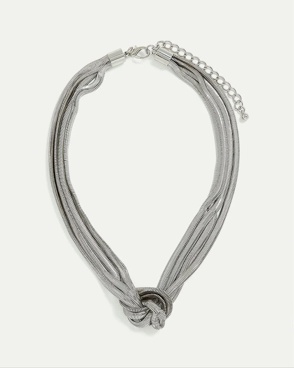 Short Necklace with Knotted Herringbone Chains sold by Reitmans product image thumbnail 2
