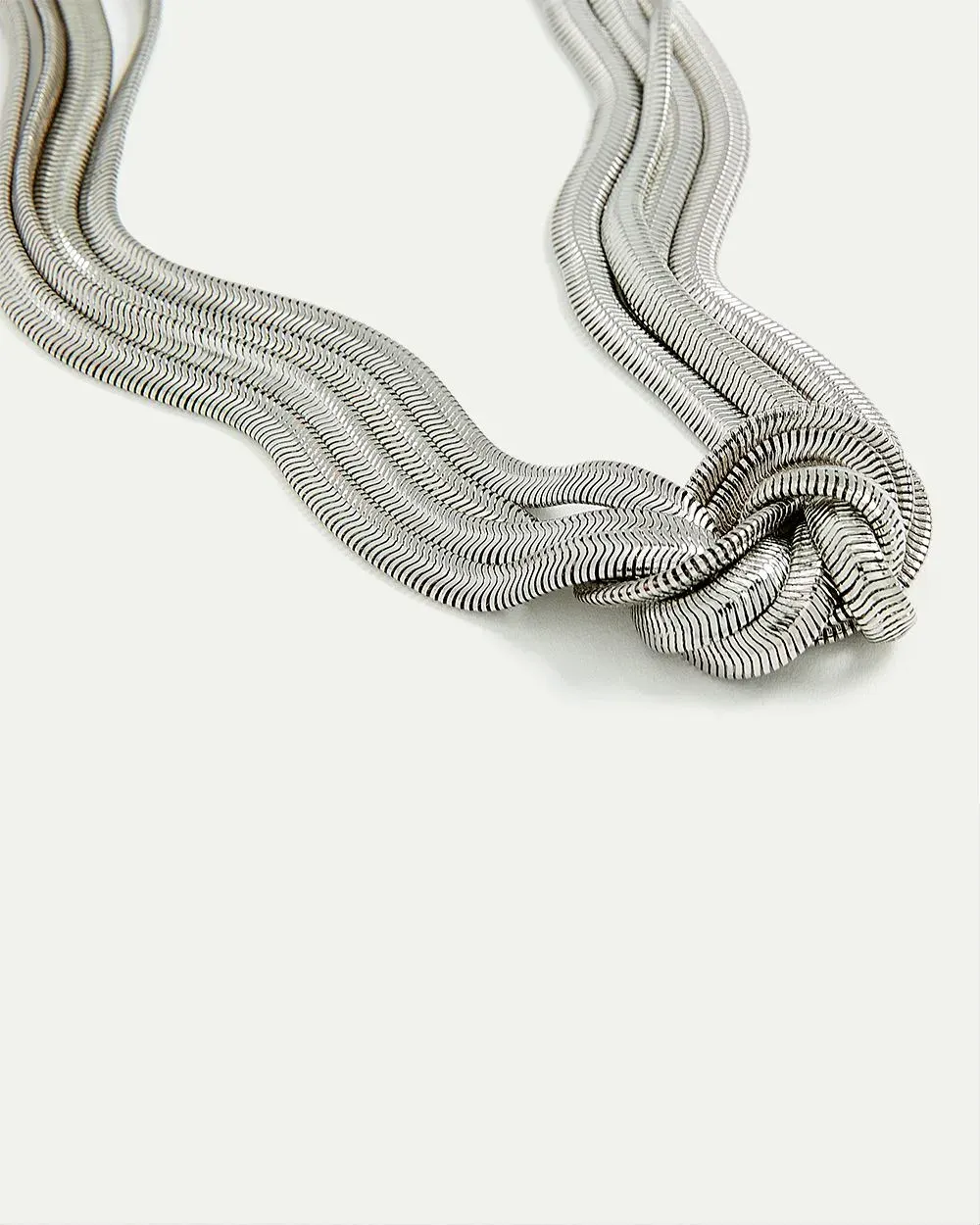Short Necklace with Knotted Herringbone Chains sold by Reitmans product image thumbnail 3