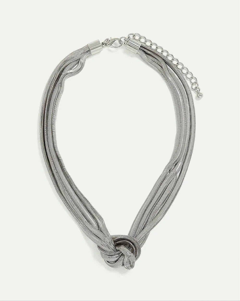 Short Necklace with Knotted Herringbone Chains sold by Reitmans product image thumbnail 4