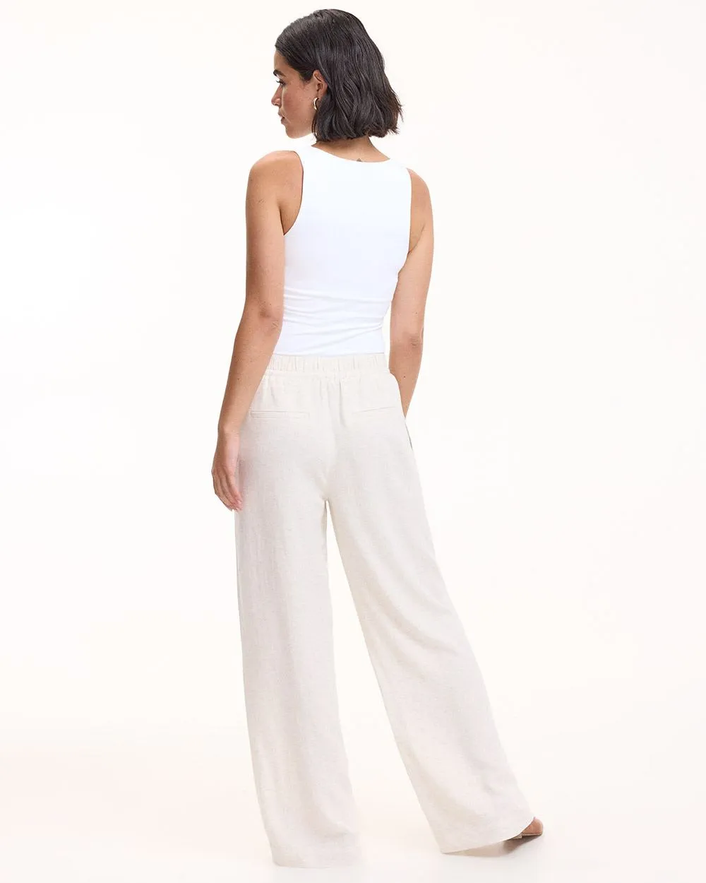 Wide-Leg Linen-Blend Pant - Petite sold by Reitmans product image thumbnail 2
