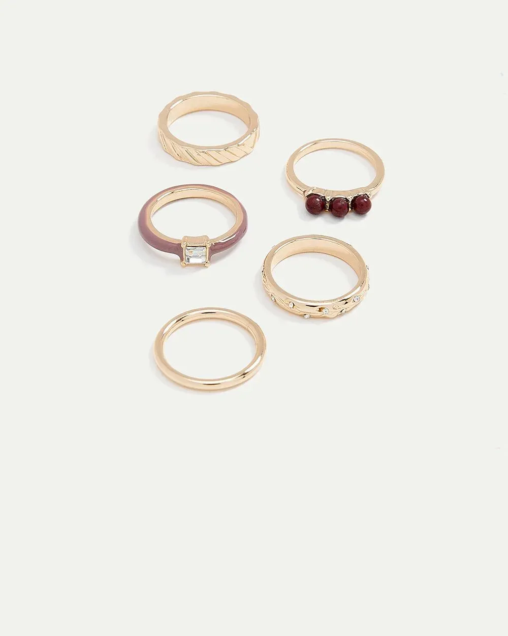 Rings with Enamel and Stones - Set of 5 sold by Reitmans product image thumbnail 4