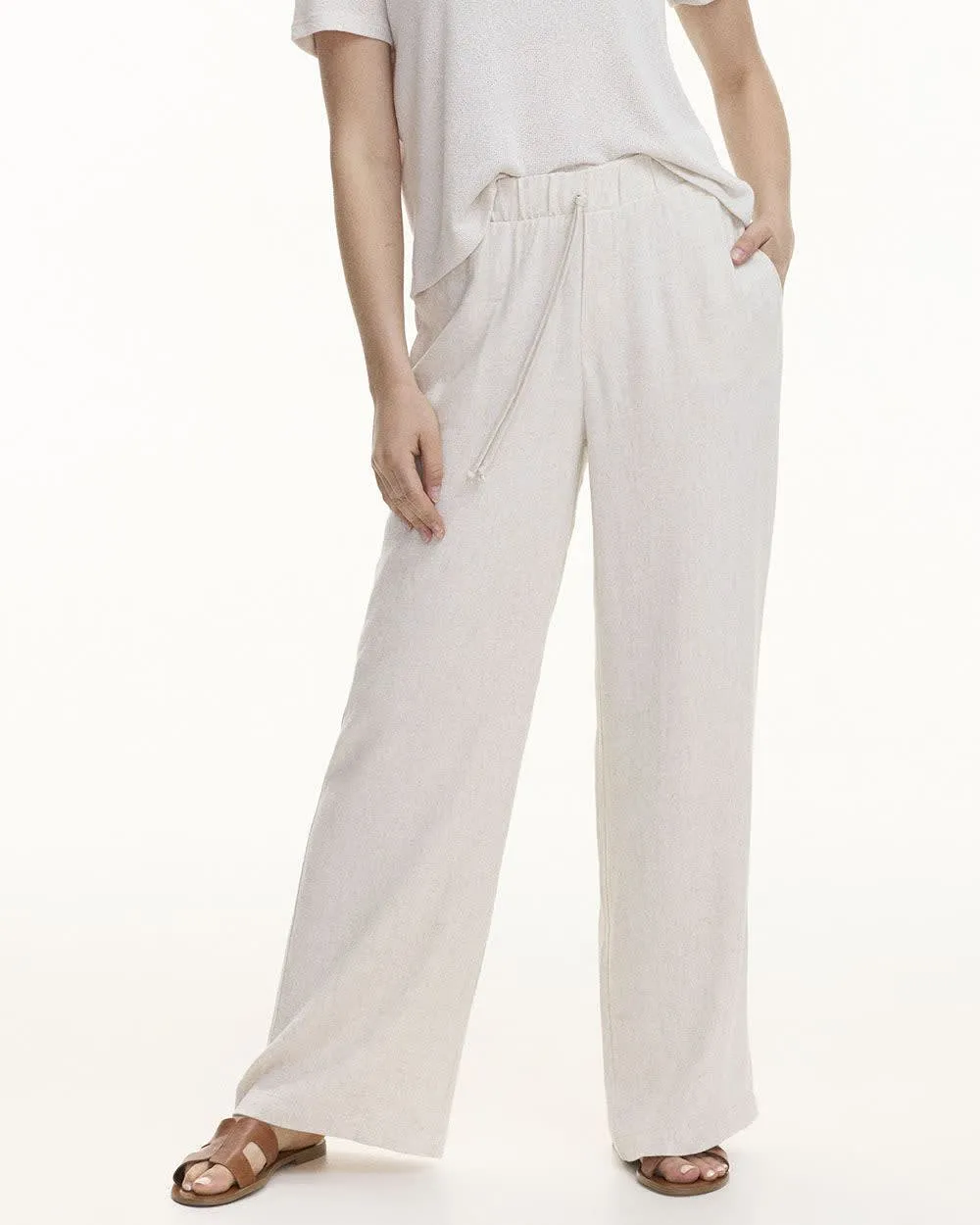 Wide-Leg Linen-Blend Pant - Tall sold by Reitmans