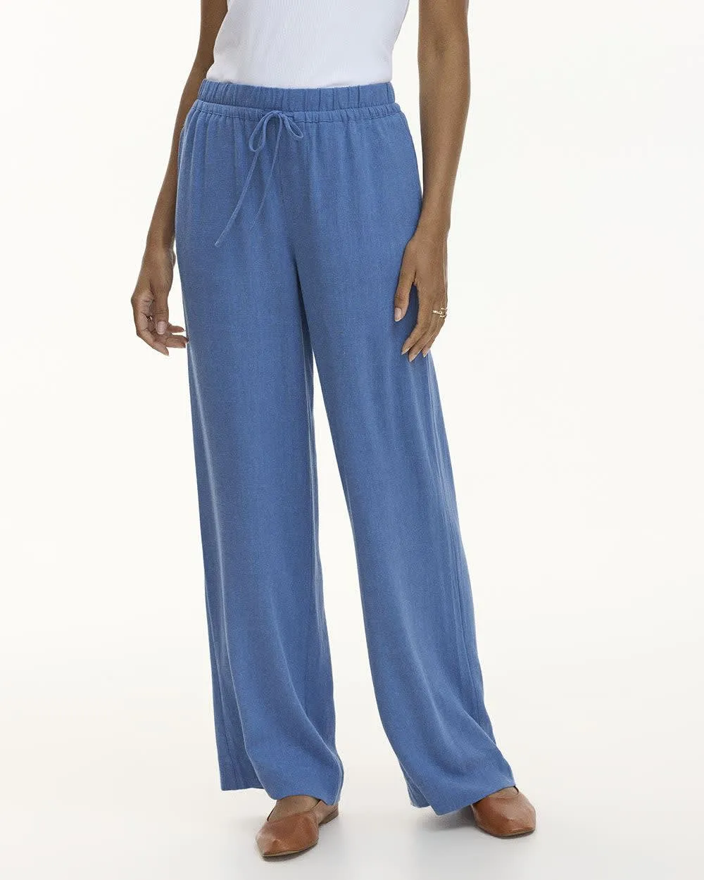 Wide-Leg Linen-Blend Pant - Tall sold by Reitmans