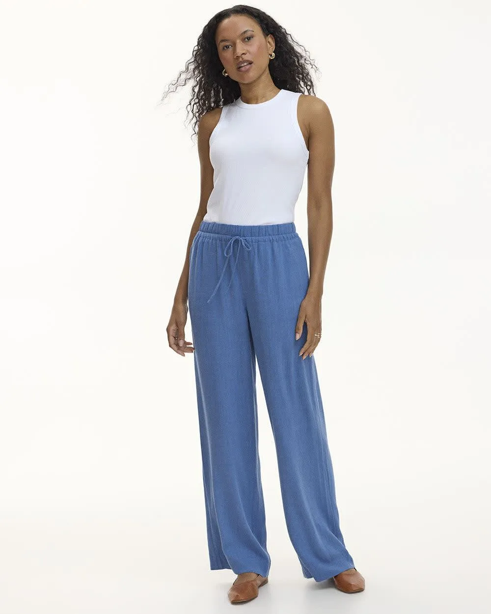 Wide-Leg Linen-Blend Pant - Tall sold by Reitmans product image thumbnail 3