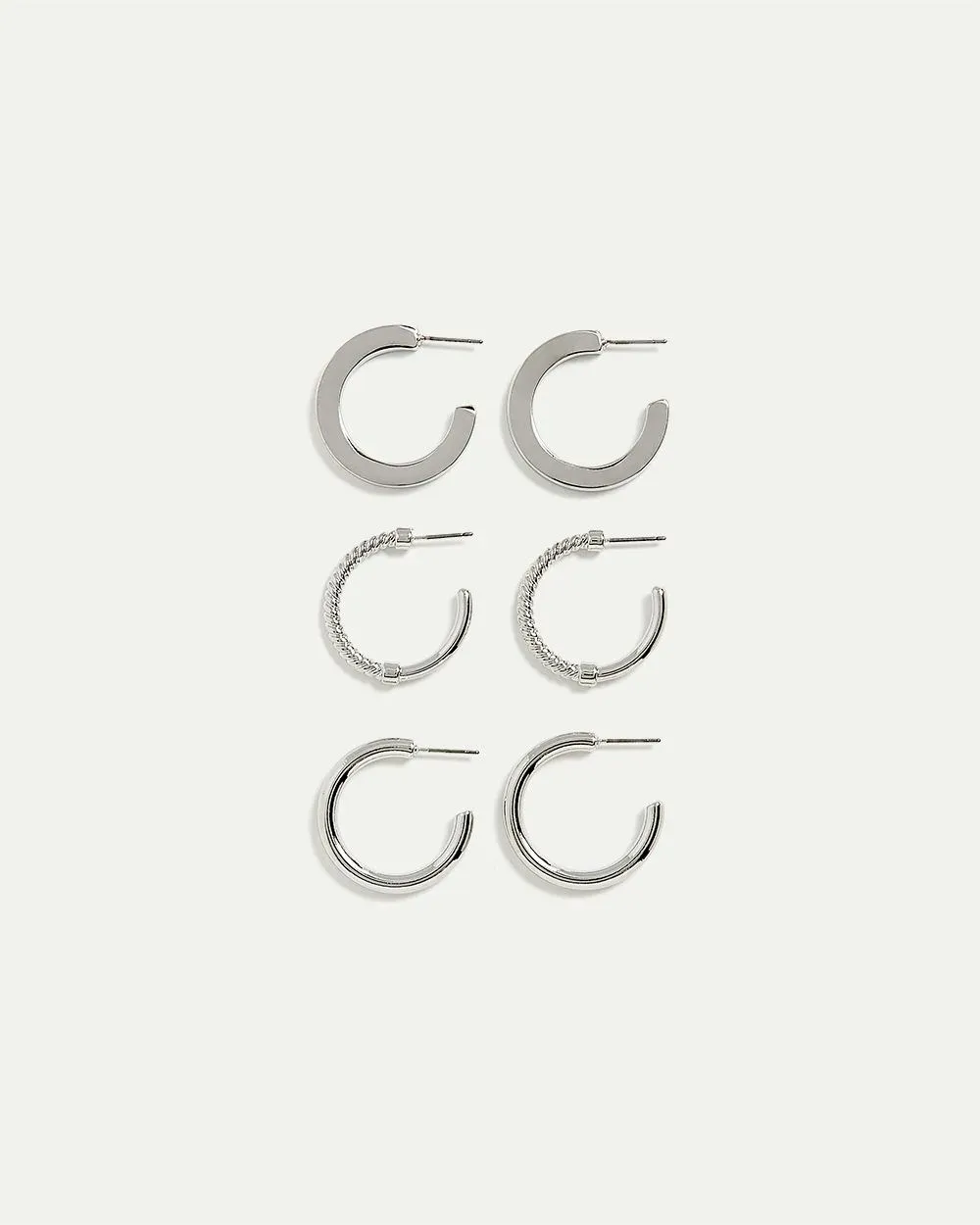 Thick Hoop Earrings, Set of 3 sold by Reitmans product image thumbnail 4